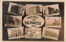 Greetings from Valparaiso, Indiana IN Multi View - 1911 Real Photo RPPC picture