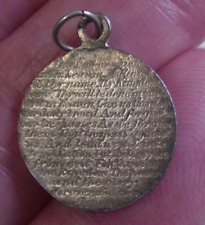 Religious pendant charm medal 1891 The Lord's Prayer Our Father picture