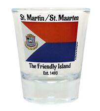 ST. MARTIN/ST.MAARTEN  FLAG SHOT GLASS SHOTGLASS picture