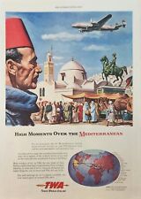 1947 TWA Airlines Vintage ad High moments Over the Mediterranean picture