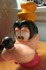 Vintage 1971 Walt Disney Goofy Hard Plastic Coin Bank  NO STOPPER SEE PICTURES picture