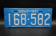 1921 COLORADO License Plate # 168 - 582 picture