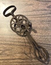 Antique 1904 Cast Iron “Pattern Improved” Egg Beater  - Made In USA - 11” picture