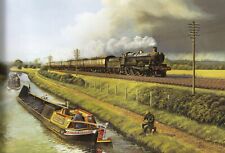 TRAINS & RAILWAYS LOCO LADY OF THE LAKE TRAIN NR WOLVERCOTE  MOUNTED ART PRINT picture