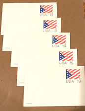 Vintage USPS Postcards Lot of 5 Blank Flag 1991 USA 19 Cents  Unposted picture