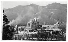 BANFF AB -C.P.R. Hotel & Sulphur Mtn. ~ Real Photo Postcard RPPC - 1924 Canada picture