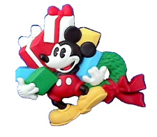 Hallmark PIN Christmas Vintage MICKEY MOUSE Disney 1990s Holiday Brooch picture