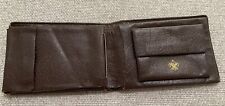 NOS Vtg Boy Scouts of America BSA Brown Top Grain Cowhide Leather Bifold Wallet picture