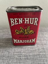 Vintage Ben-Hur Pure Marjoram Spice Tin  1940's-1950's picture