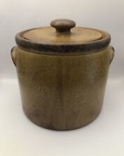 Vintage McCoy Pottery 1420L Brown Jar Canister Pot With Lid picture