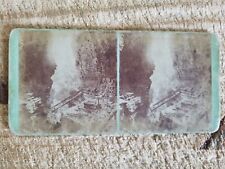 WHIRLWIND GORGE AT WATKINS-GLEN STATE PARK,NY.VTG RARE 1869 STEREOVIEW picture