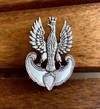 WW1 Polish Haller’s „Blue” Army in France metal cap hat eagle badge picture
