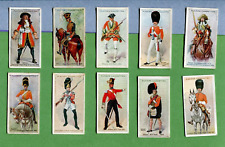 1912 JOHN PLAYER & SONS REGIMENTAL UNIFORMS 1ST SERIES 10 CIGARETTE CARD LOT picture