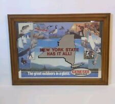 Genesee Beer Frame Mirror Sign, New York State Has It All 23” X 17” picture