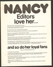 Vintage Nancy Licensee Promotional Materials Character Info, Sample Strips... picture