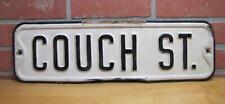 COUCH ST Old Embossed Steel Metal Street Road Reclinder Sofa Advertising Sign picture