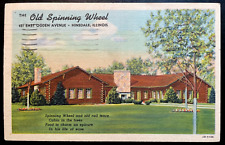 Vintage Postcard 1942 The Old Spinning Wheel Restaurant, Hinsdale, Illinois (IL) picture