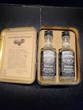 Vintage Antique Jack Daniel  Tin Can W/ 2 Mini Jack Bottle Shots 1866... picture