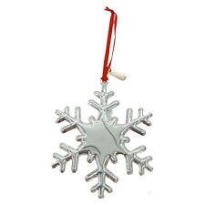 Silver Metal Snowflake Ornament Christmas Tree Holiday 2007 Engravable 4