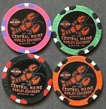 Harley Davidson Wide Print Poker Chip Central Maine HD in Bangor, Maine (pick 1) picture