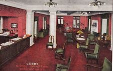 Postcard Lobby Hotel Grafton Washington DC 1913 picture