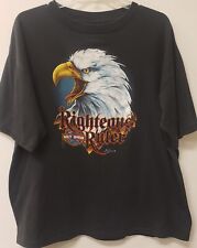 Harley Davidson Vintage 1987 Righteous Ruler 3D Emblem Shirt XL Single Stitch picture