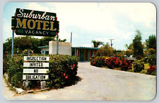 Vintage Postcard~ Suburban Motel~ Hollywood, Florida picture