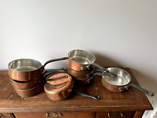 French Dehillerin Professional Saucepan, Copper & Iron, Hammered handle, Vintage picture