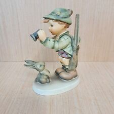 Vtg 1955 Goebel Hummel Good Hunting Figurine Boy Holding Binoculars Rabbit #307 picture
