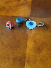 Three Vintage Tupperware keychains Retired Mini Bowls with lids Shape O Ball picture