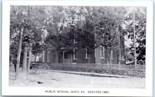 Postcard - Public School, Bath, Pennsylvania - Erected 1883 picture