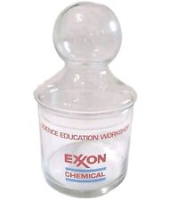 Exxon Chemical Scientific Educational Workshop Apothecary Lab Jar With Lid EUC picture