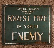 Vintage Department Of The Interior Indian Affairs Forestry Sign  picture
