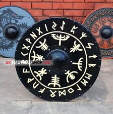 Unique Beautiful Designed Authentic battle worn Viking shield Engraved Handmade picture