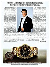 1983 Placido Domingo Rolex Oyster GMT Master Watch retro photo print ad ads19 picture