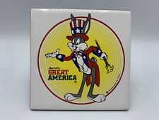 Marriotts Great America Bugs Bunny Ceramic Tile Coaster Warner Bros 1975 picture