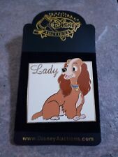 Gent Pre-o Disney Auctions Lady&theTramp - White Lady Name Block LE1000 Cute Pin picture