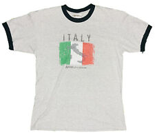 *VINTAGE* Disney World EPCOT World Showcase Italy Men's Gray Ringer Shirt; L picture
