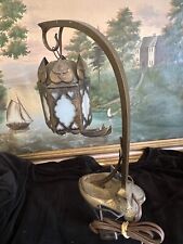 Antique Arts & Crafts Table Lamp Hand Hammered Shade. picture