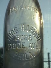 Vintage Thos. Harron 3028 Ridge Ave. Philadelphia, Pa. blob top bottle. picture