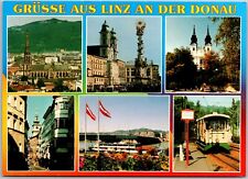 Postcard: Greetings from Linz, Austria - Mariendom, Hauptplatz, Pöstlingberg A84 picture