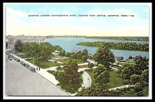 Memphis TN Linen Postcard Confederate Park Post Office Wolf River Unposted pc269 picture