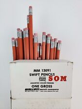 Vintage 1 Gross (144 ct.) Wallace wooden Pencils Peach Color Standard Soft lead? picture