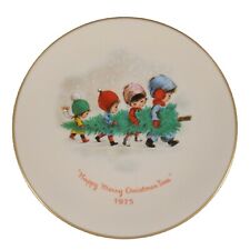 Vintage Gorham Moppets Collector Plate Happy Merry Christmas Tree 1975 Fran Mar picture
