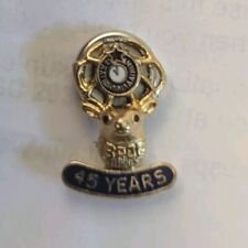 Elks Club Sterling / Enameled 45 Year Service Pin - SB picture