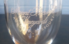 vintage Mount Pleasant Vineyards  Winery wine glass  Augusta Missouri  6 3/4
