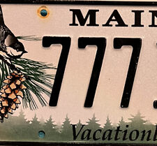 LICENSE PLATE  MAINE  777 picture