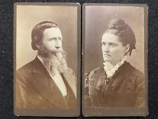 Mansfield Ohio OH Handsome Man And Woman Antique CDV Photo picture