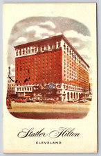 Original Old Vintage Antique Postcard Statler Hilton Hotel Cleveland Ohio 1953 picture