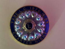 Lions Club Pin Yabe .L .C 1970 .10.25. Charter Night (Rare) Jewelled picture
